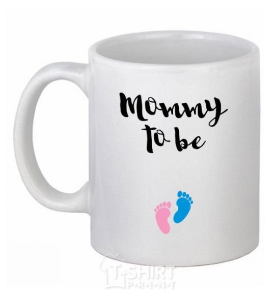 Ceramic mug Mommy to be legs White фото
