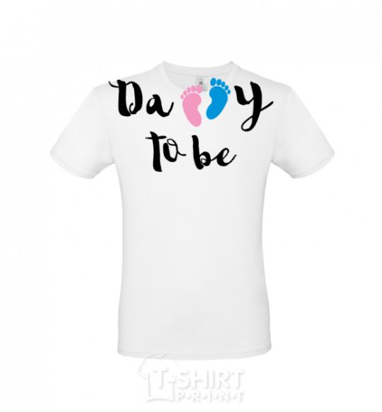 Men's T-Shirt Daddy to be legs White фото