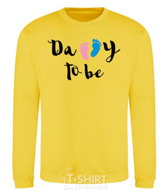 Sweatshirt Daddy to be legs yellow фото