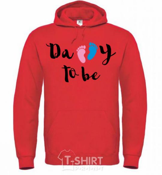 Men`s hoodie Daddy to be legs bright-red фото