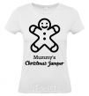 Women's T-shirt Mommy's christmas jumper White фото