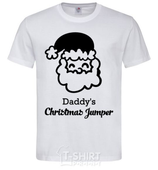 Мужская футболка Daddy's christmas jumper Белый фото