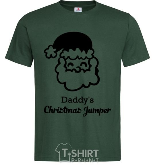 Men's T-Shirt Daddy's christmas jumper bottle-green фото