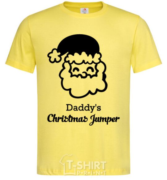 Мужская футболка Daddy's christmas jumper Лимонный фото