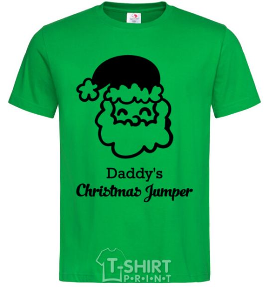 Men's T-Shirt Daddy's christmas jumper kelly-green фото