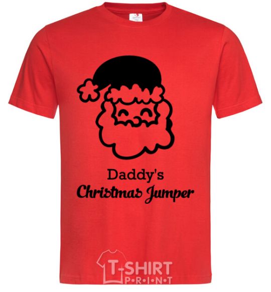 Мужская футболка Daddy's christmas jumper Красный фото