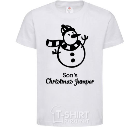 Kids T-shirt Son's christmas jumper White фото