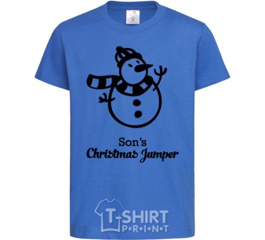 Kids T-shirt Son's christmas jumper royal-blue фото