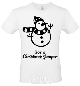 Men's T-Shirt Son's christmas jumper White фото