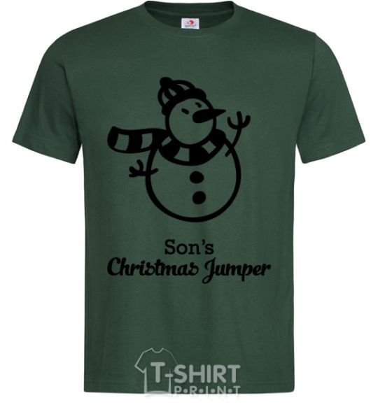 Мужская футболка Son's christmas jumper Темно-зеленый фото