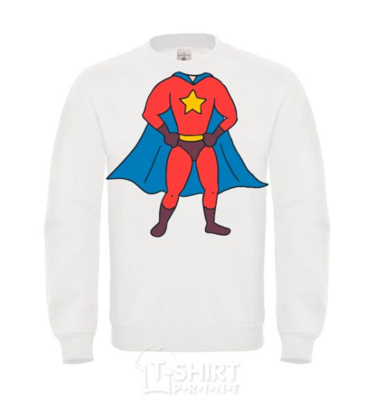 Sweatshirt Super dad costume White фото