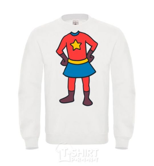 Sweatshirt Super daughter costume White фото