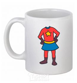 Ceramic mug Super daughter costume White фото