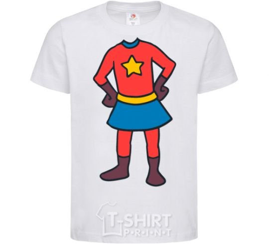 Kids T-shirt Super daughter costume White фото