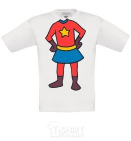 Kids T-shirt Super daughter costume White фото