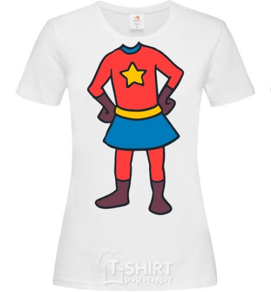 Women's T-shirt Super daughter costume White фото