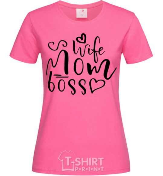 Women's T-shirt Mom wife boss heliconia фото