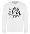 Sweatshirt Mom wife boss White фото