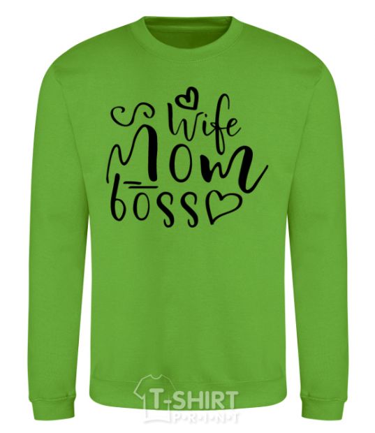 Sweatshirt Mom wife boss orchid-green фото