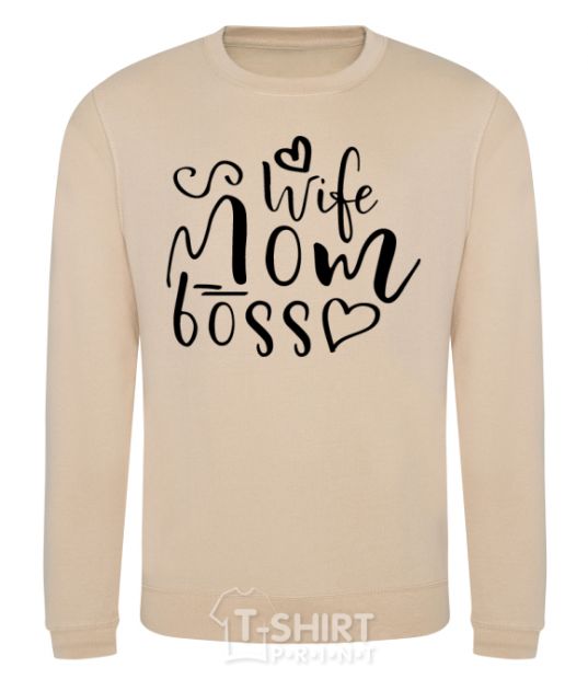 Sweatshirt Mom wife boss sand фото