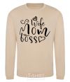 Sweatshirt Mom wife boss sand фото