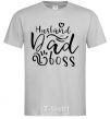 Men's T-Shirt Husband dad boss grey фото