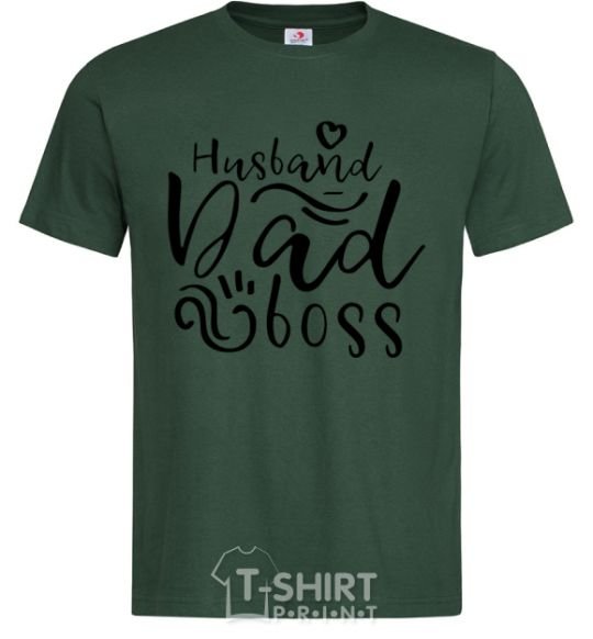 Men's T-Shirt Husband dad boss bottle-green фото