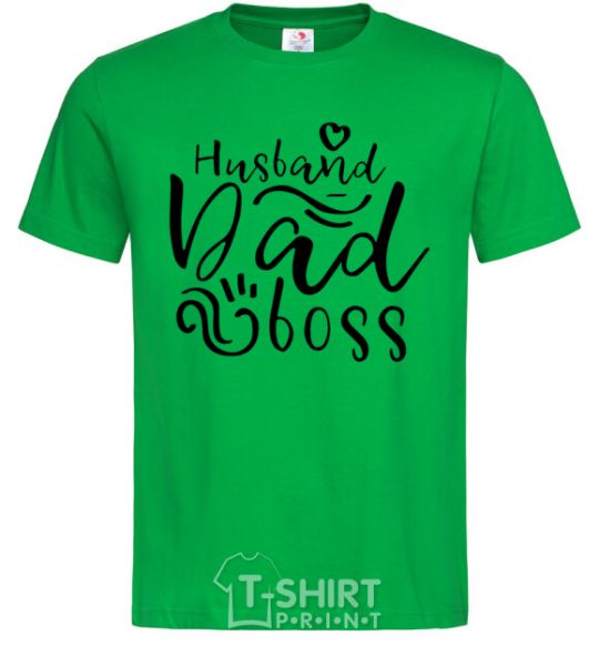 Men's T-Shirt Husband dad boss kelly-green фото