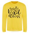 Sweatshirt Husband dad boss yellow фото