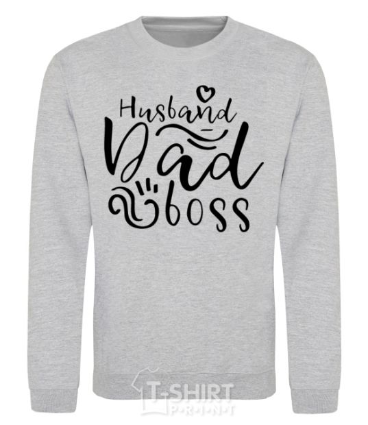 Sweatshirt Husband dad boss sport-grey фото