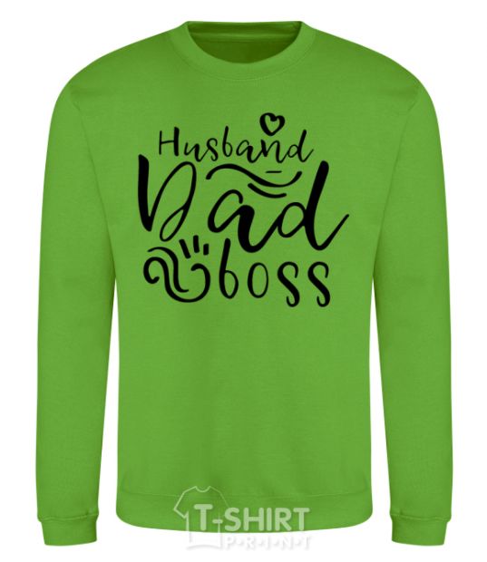 Sweatshirt Husband dad boss orchid-green фото