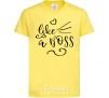 Kids T-shirt Like a boss kid cornsilk фото