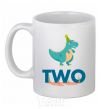 Ceramic mug Two dino White фото