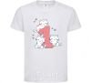 Kids T-shirt One year old kitties White фото