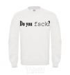 Sweatshirt Do you fsck? White фото