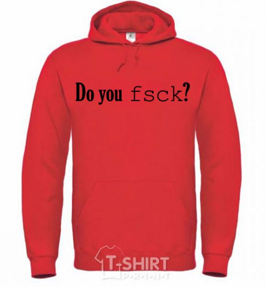 Men`s hoodie Do you fsck? bright-red фото