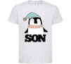 Kids T-shirt Winter family son White фото