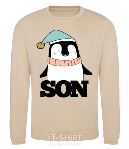 Sweatshirt Winter family son sand фото