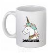 Ceramic mug Winter family daughter White фото