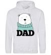 Men`s hoodie Winter family dad sport-grey фото