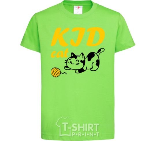 Детская футболка Kid cat Лаймовый фото