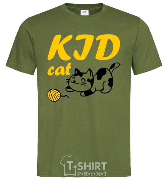 Men's T-Shirt Kid cat millennial-khaki фото