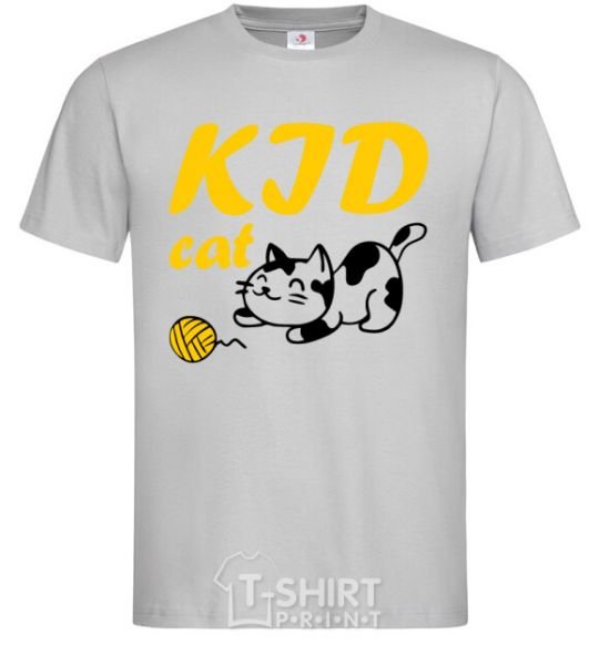 Men's T-Shirt Kid cat grey фото