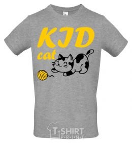 Men's T-Shirt Kid cat grey фото
