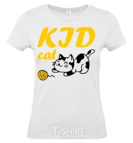 Women's T-shirt Kid cat White фото