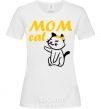 Women's T-shirt Mom cat White фото
