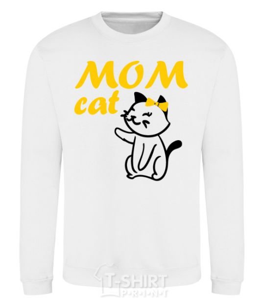 Sweatshirt Mom cat White фото