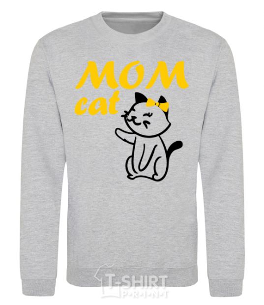 Sweatshirt Mom cat sport-grey фото