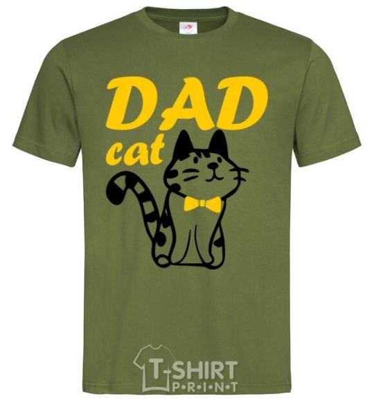 Men's T-Shirt Dad cat millennial-khaki фото