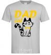 Men's T-Shirt Dad cat grey фото